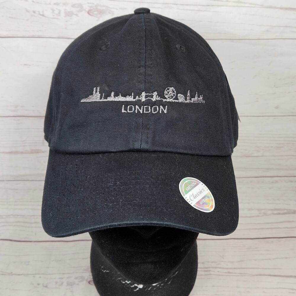 KBETHOS Hat Classics Men's Adjustable Black London Skyline Dad Cap